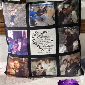 Personalized memorial pillow case.